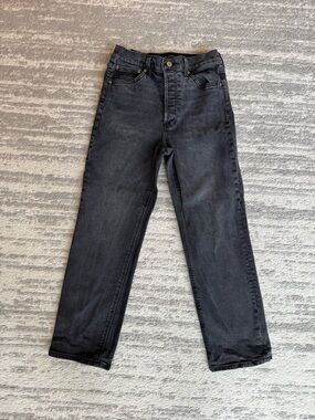 Aritzia Denim Forum Women’s Washed Black Straight Jeans Size 27